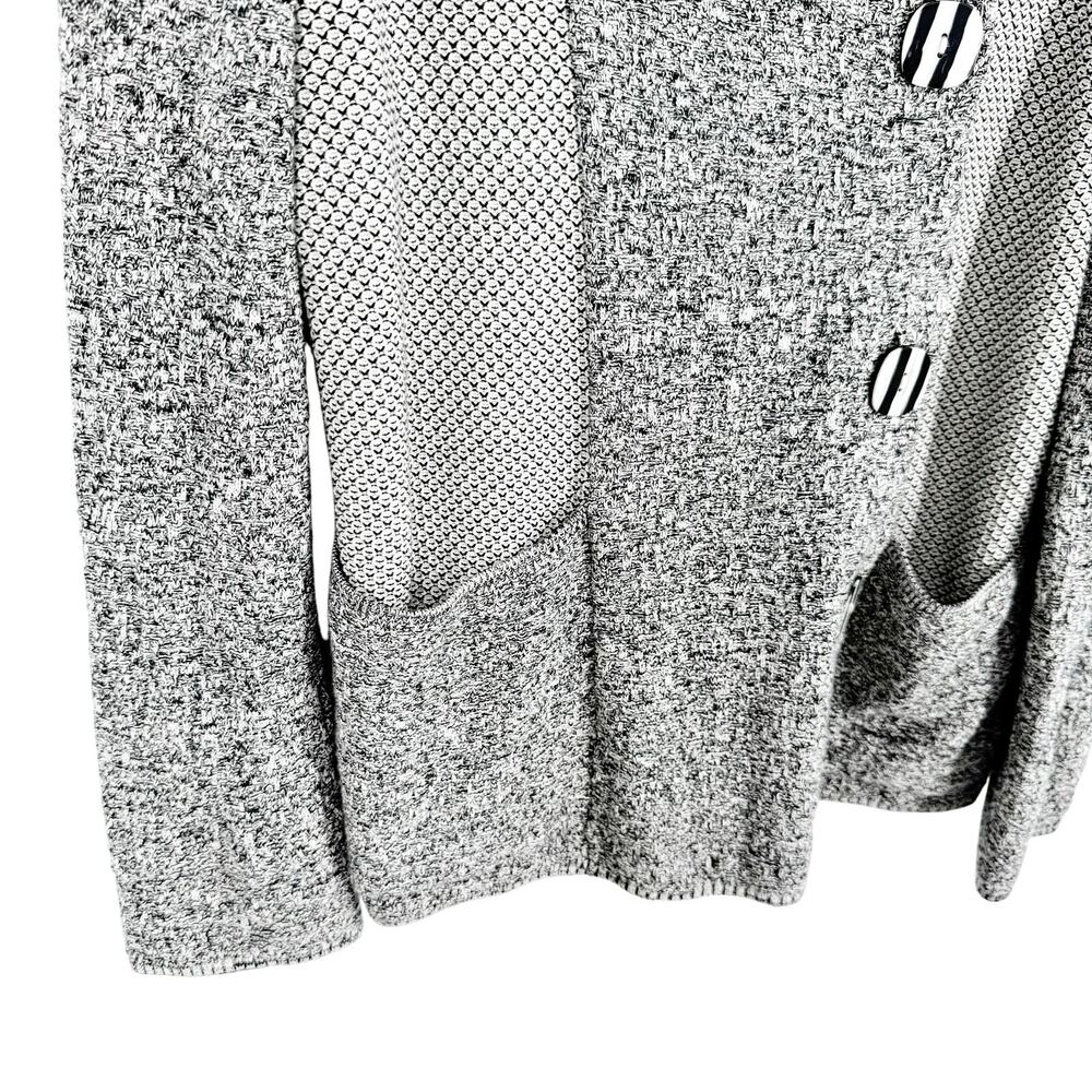 Habitat Sz Medium Black White Wearable Art to Wear Artsy Jacket Blouse Shirt Top - Picture 5 of 8